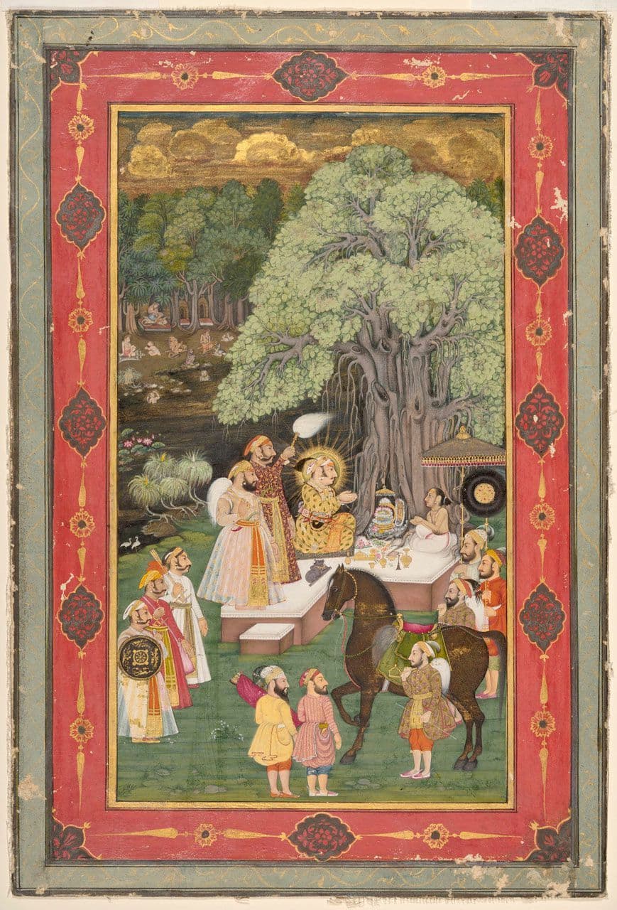 A Ruler Performing Puja Beneath a Banyan Tree at Night
 Ghasi 19th Century
1998.13.2