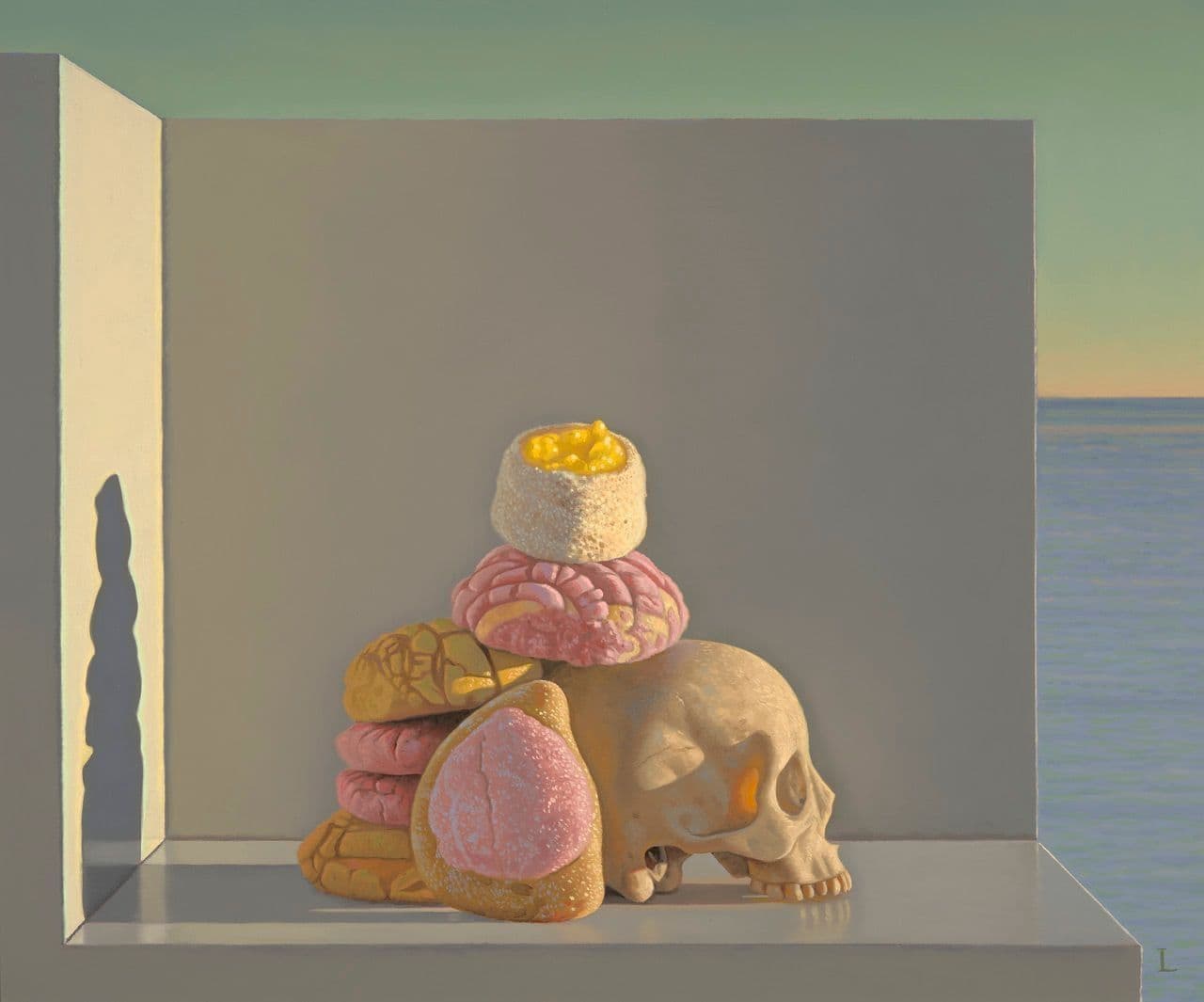 Still Life with Mexican Pastries and Skull