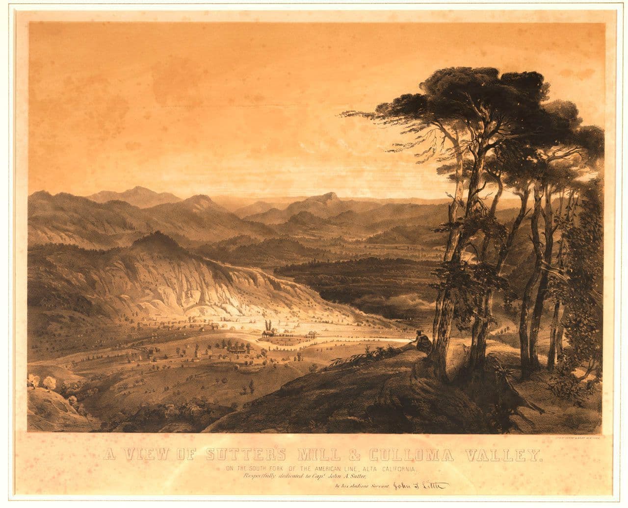 A View of Sutter’s Mill & Culloma [sic] Valley on the South Fork of the American Line, Alta, CA