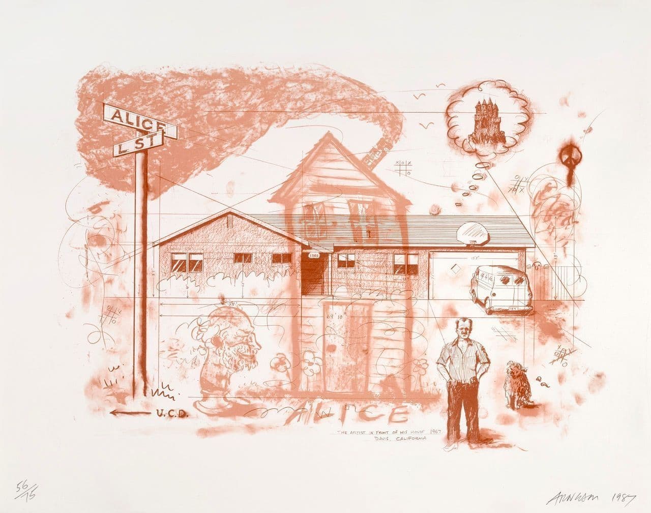 The Artist in Front of His House, 1967, Davis, California