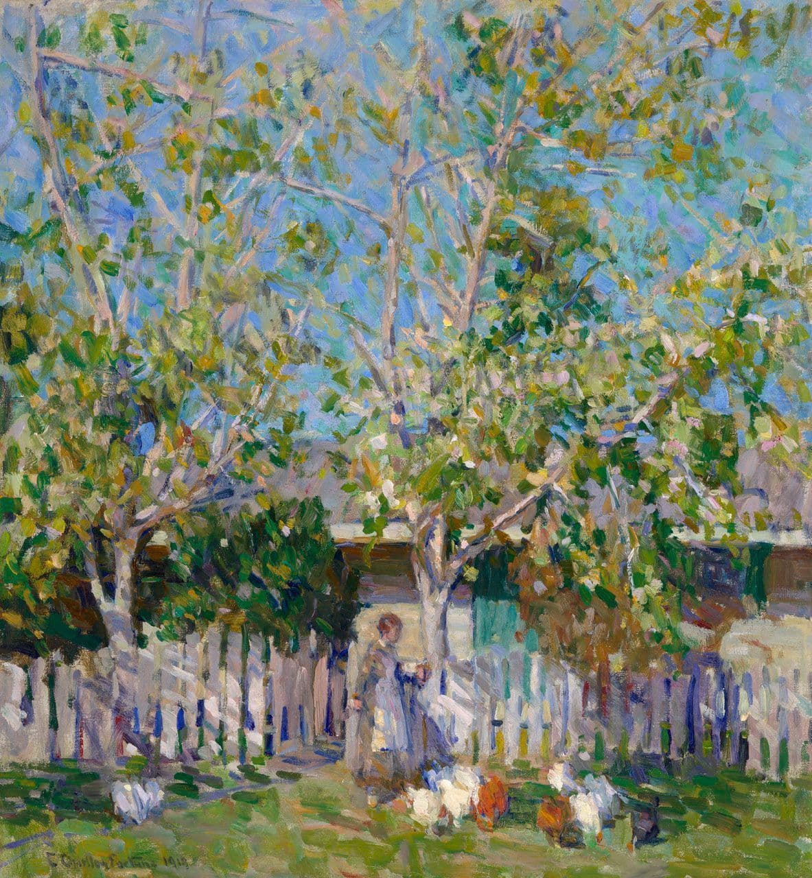 Feeding Chickens, Monterey