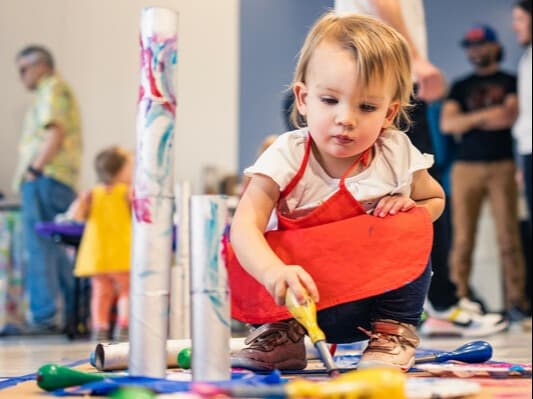 Artful tot painting