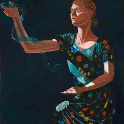 Woman Holding Serpent