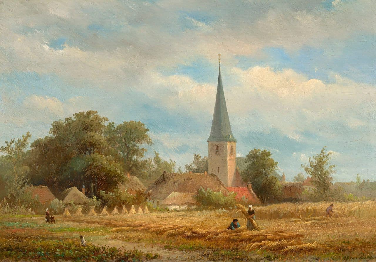 Harvesting by a Church
Albert Jurardus van Prooyen
19th Century
2019.117.10 Harvesting by a Church