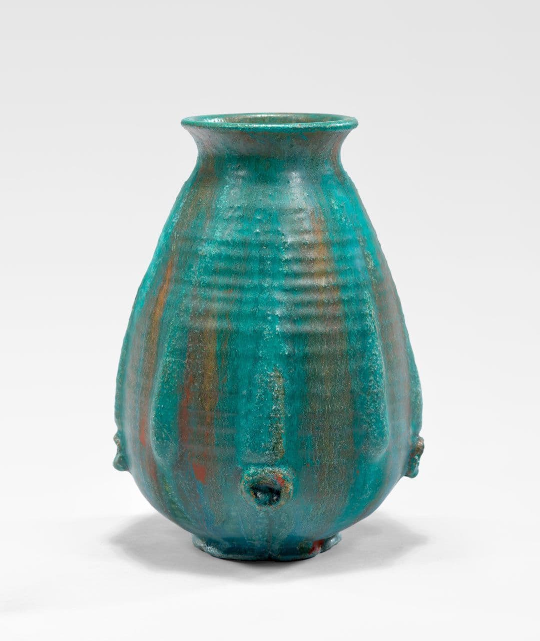 Turquoise Vase with Dripped Glaze
Mary Tuthill Lindheim
20th Century
2010.44.3 Turquoise Vase with Dripped Glaze