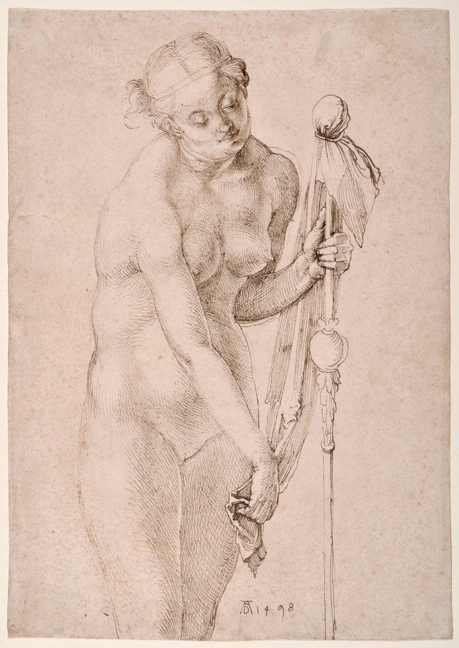 Female Nude with a Staff
Albrecht Dürer
15th Century
1871.3 Female Nude with a Staff