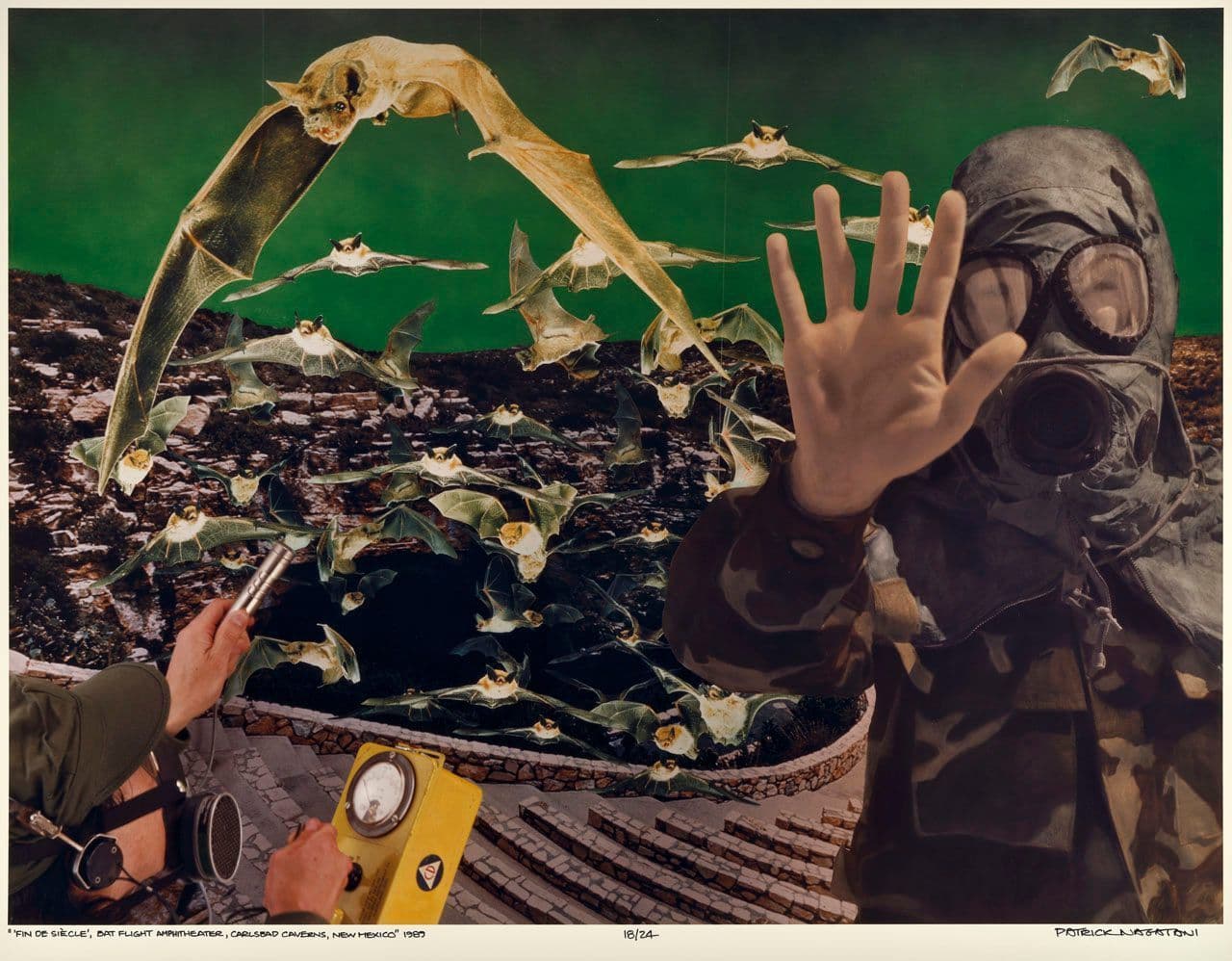 'Fin de Siècle,' Bat Flight Amphitheater, Carlsbad Caverns, New Mexico, from "Nuclear Enchantment"
Patrick Nagatani
20th Century
2022.157.13 'Fin de Siècle,' Bat Flight Amphitheater, Carlsbad Caverns, New Mexico, from "Nuclear Enchantment"