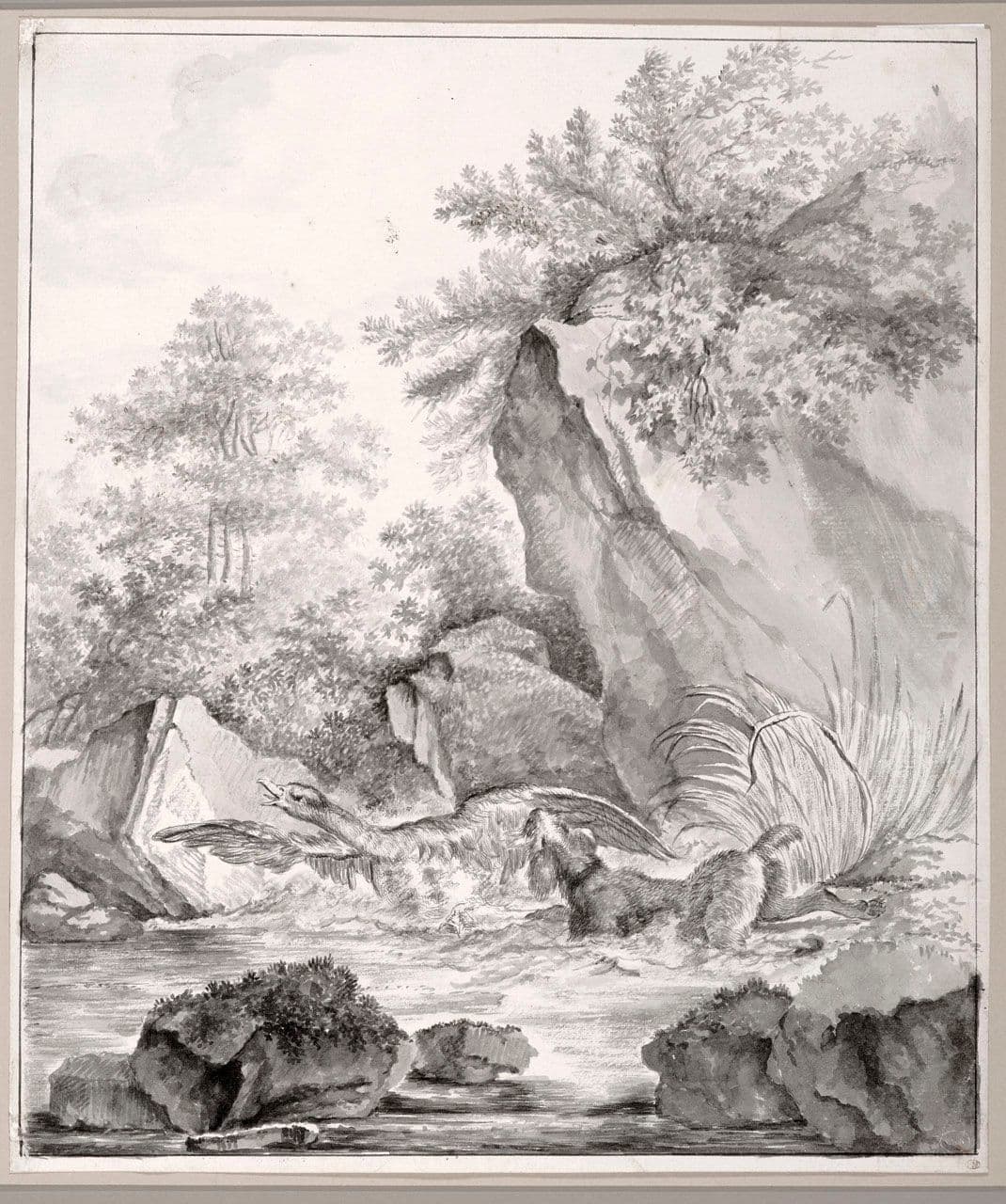 A Hunting Dog Attacking a Goose
Johann Elias Ridinger
18th Century
2020.28.1 A Hunting Dog Attacking a Goose