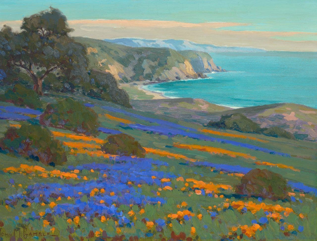 Spring Flowers (Poppies and Lupine, Goleta Point)
John Marshall Gamble
20th Century
2008.102 Spring Flowers (Poppies and Lupine, Goleta Point)