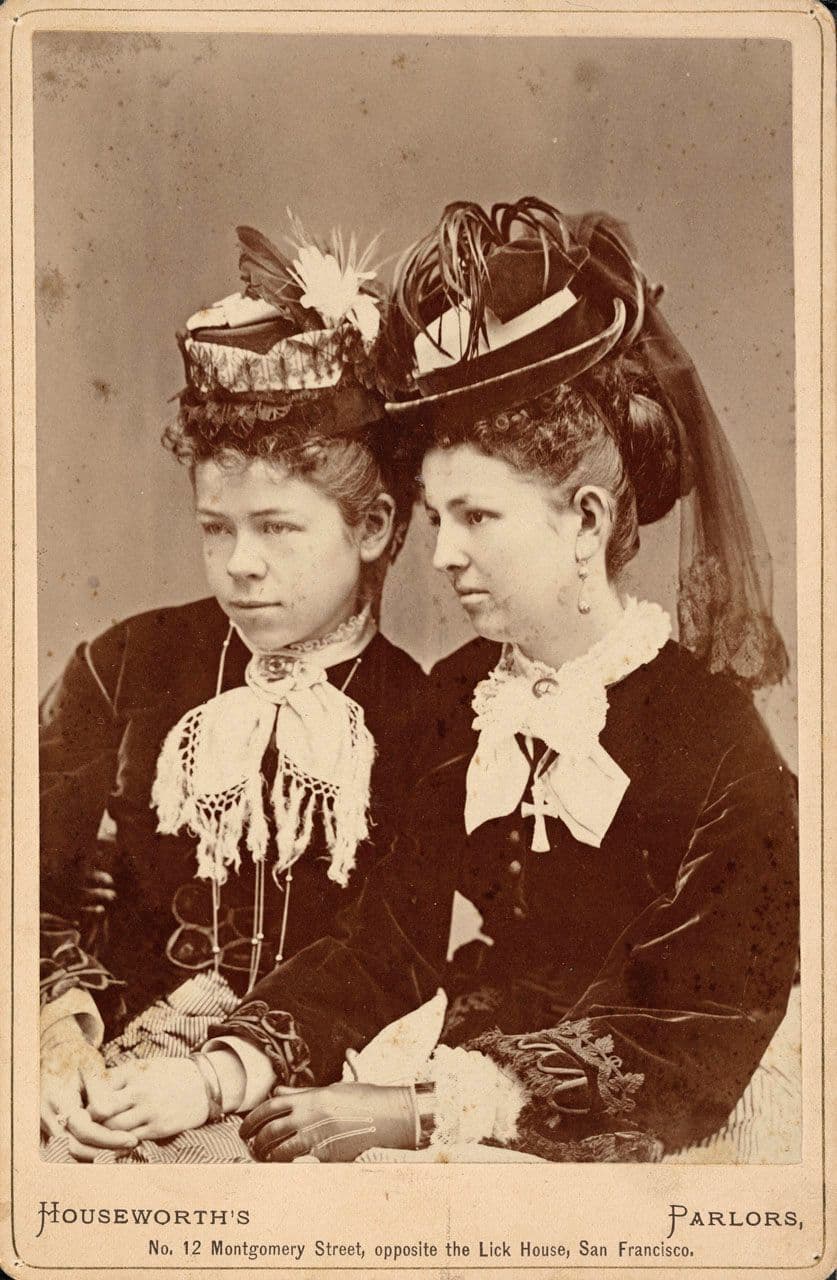 Photograph of Katie Crocker and Clara Bender
Thomas Houseworth
19th Century
1885.674 Photograph of Katie Crocker and Clara Bender
