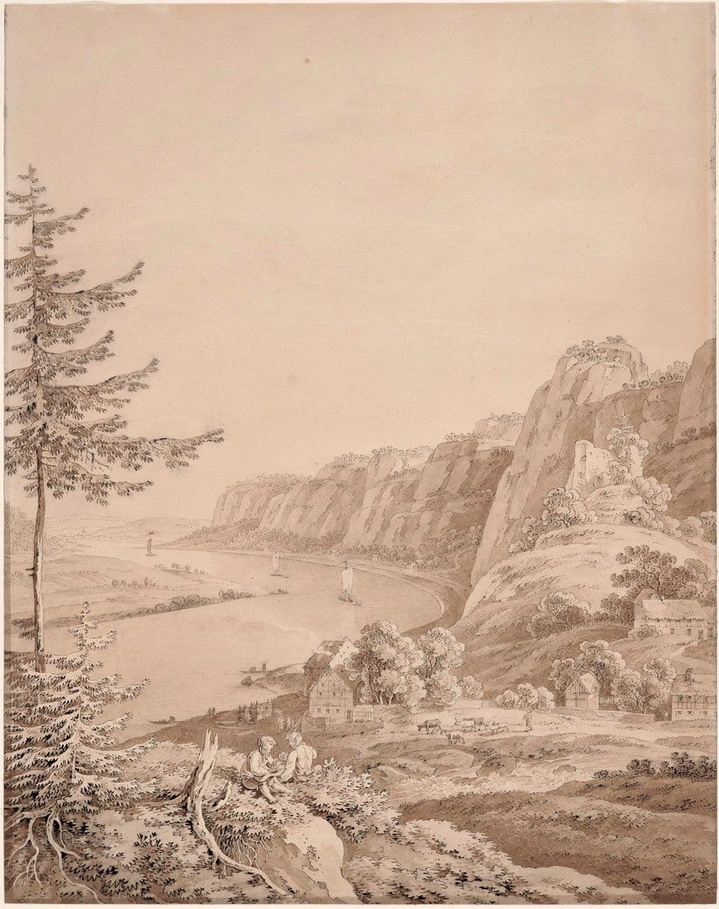 A View of the Elbe River and the Bastei Rocks in the Sächsische Schweiz, Saxony
Adrian Zingg
18th Century,19th Century
2006.12 A View of the Elbe River and the Bastei Rocks in the Sächsische Schweiz, Saxony
Adrian Zingg
18th Century,19th Century
2006.12