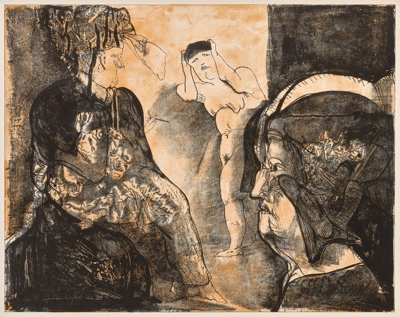 Lo Feo de Este Mundo III (The Dispossessed Ones of This World III), Plate 7, from the series Homage to Quevedo
José Luis Cuevas
20th Century
2023.85.3 Lo Feo de Este Mundo III (The Dispossessed Ones of This World III), Plate 7, from the series Homage to Quevedo