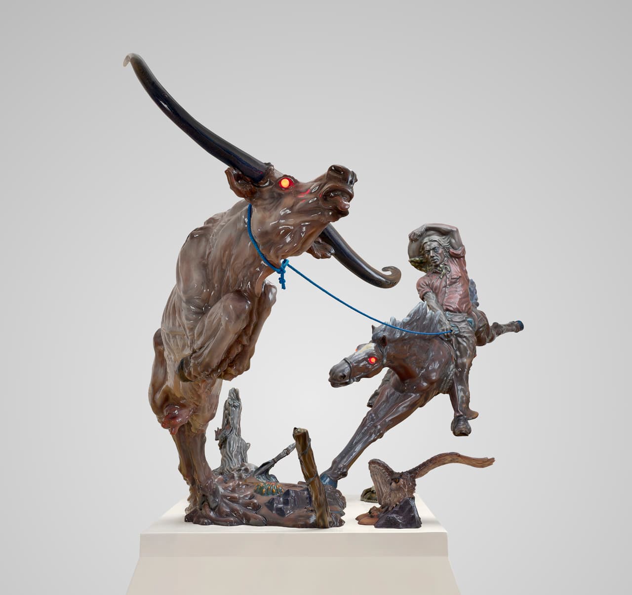 Luis Jiménez, Jr. (American, 1940–2006), Progress II, 1974. Hand-cast and gel-coated fiberglass with polyester resin, paint, and clear coat, 120 x 252 in. Crocker Art Museum, gift of Marvin L. "Buzz" Oates, and the families of Philip and Jana Oates, Larry and Laura Allbaugh, Kipp and Deirdre Blewett, Daniel and Alison Corfee, Kevin and Kathleen Ramos, Jack and Maryann Spiegelman, Michael and JoAnn Stodden, Peter and Colleen Thompson, and Craig and Kimberly Zarro, 2007.60.