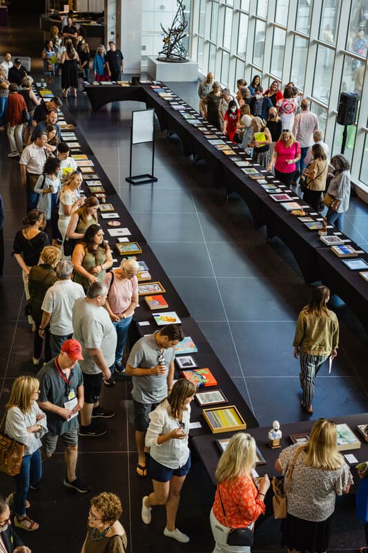 Image: Art Auction Preview Party Friedman Court from Above Image: Art Auction Preview Party Friedman Court from Above